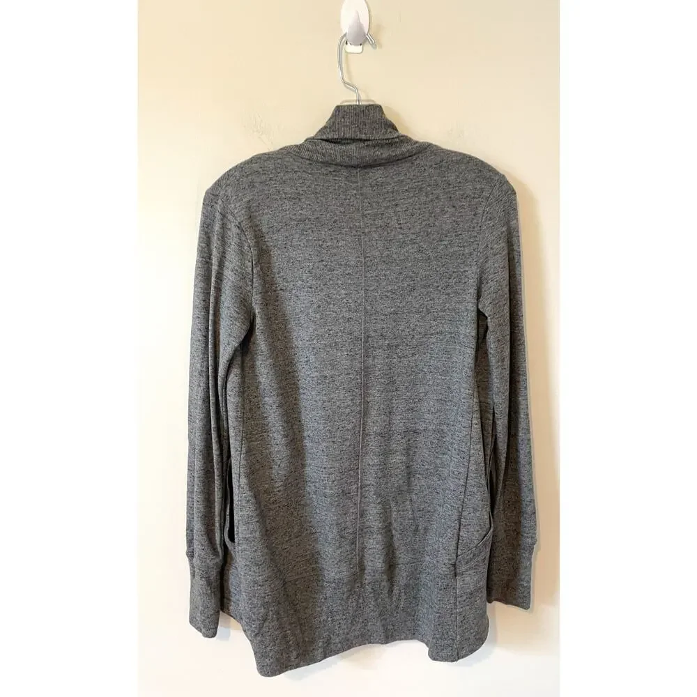 Athleta Oversized Open Front Cardigan Black Gray Size XXS